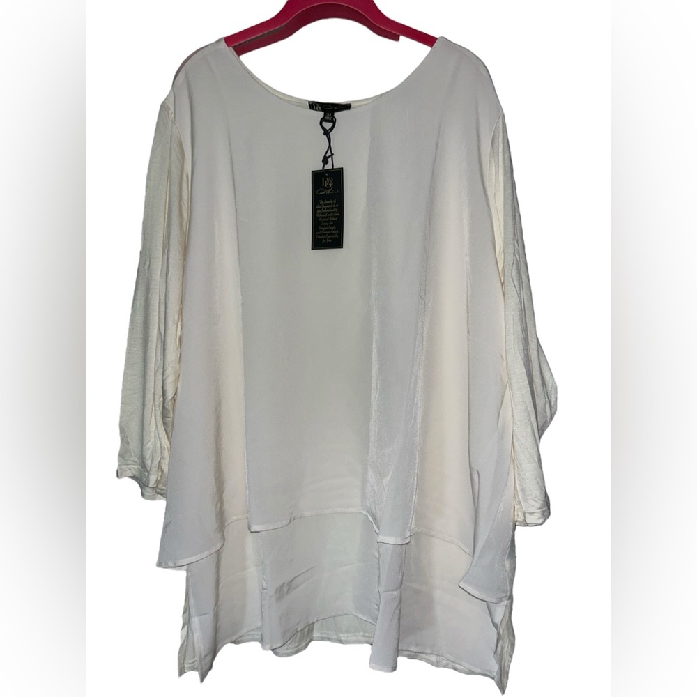 DG2 Diane Gilman Ivory Blouse NWT